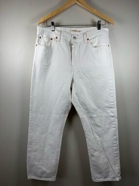 Levi's White Cropped Ankle Jeans - Classic Five-Pocket